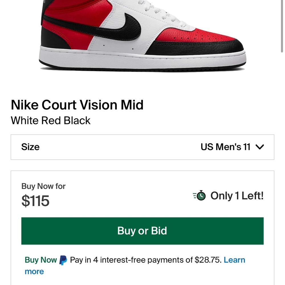 NIKE Mens Court Vision Hi-Top Sneakers